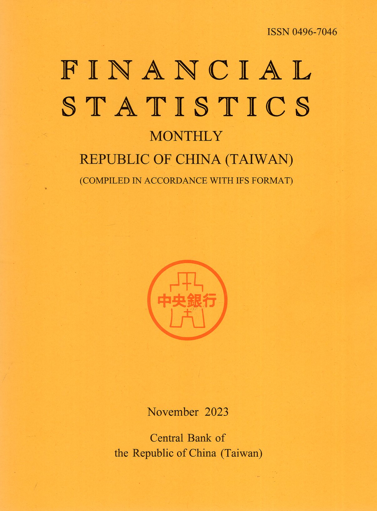 Financial Statistics Monthly Republic of China (Taiwan) 2023/11