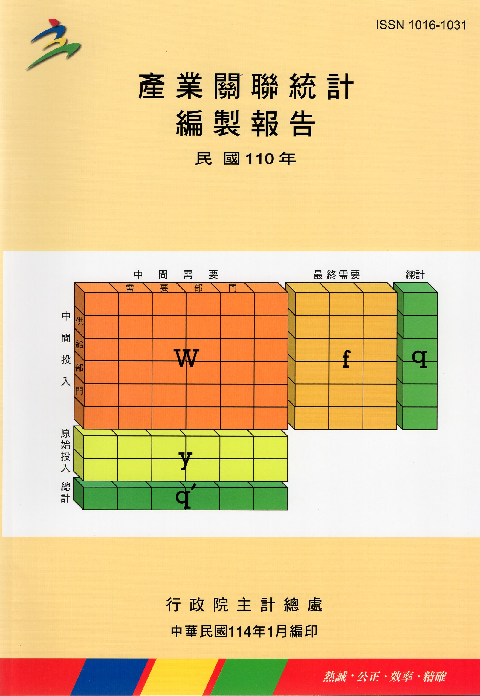 產業關聯表編製報告－民國110年